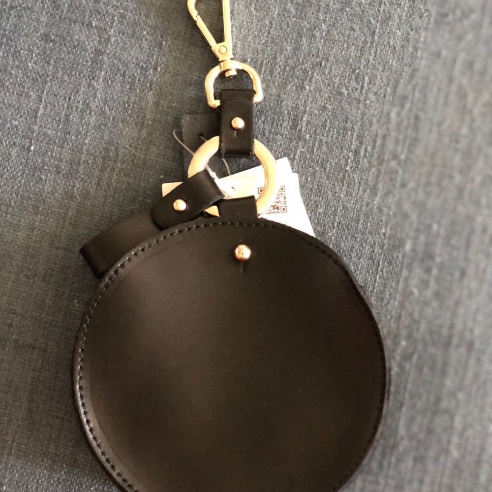 Multi position leather coin purse